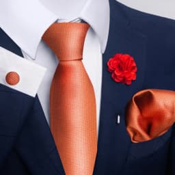 Hot Sale Luxury 8 Cm Blue Floral Ties Pocket Square Cufflinks Brooch Set For Man Suit Accessories Holiday Gift Fit Formal Party