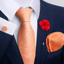 Hot Sale Luxury 8 Cm Blue Floral Ties Pocket Square Cufflinks Brooch Set For Man Suit Accessories Holiday Gift Fit Formal Party