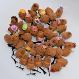 10-100PCS Kawaii Bow Tie Little 3D Capybara Hairpin Spring Clip Duckbill Clip Bangs Clips Side Clips Headwear Hair Accessories