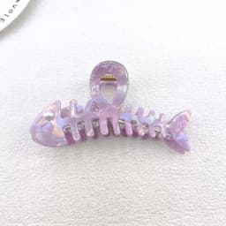 Y2K Colorful Fishbone Hair Claw Creative Personality Shark Clips Fish Barb PVC Crab Hair Clip Hair Accessories for Women