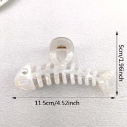 Y2K Colorful Fishbone Hair Claw Creative Personality Shark Clips Fish Barb PVC Crab Hair Clip Hair Accessories for Women