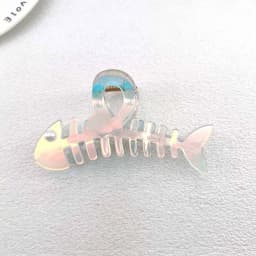 Y2K Colorful Fishbone Hair Claw Creative Personality Shark Clips Fish Barb PVC Crab Hair Clip Hair Accessories for Women