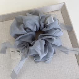 New Sweet Bowknot Sheer Organza Hair Scrunchies Korean Style Solid Color Stretchy Hair Ropes Ladies Elastic Head Bands For Daily