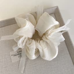 New Sweet Bowknot Sheer Organza Hair Scrunchies Korean Style Solid Color Stretchy Hair Ropes Ladies Elastic Head Bands For Daily