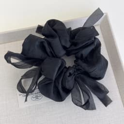 New Sweet Bowknot Sheer Organza Hair Scrunchies Korean Style Solid Color Stretchy Hair Ropes Ladies Elastic Head Bands For Daily