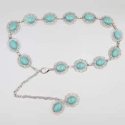Bohemian Vintage Women's Belt - Carved Turquoise Waist Chain for Dresses, Holiday & Date Night Accessories
