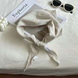 New Silk Scarf Solid 100% Linen Comfortable Breathable Mori Style Thin Neck Protection Scarf Spring and Autumn Triangular Binder