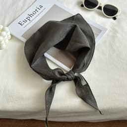 New Silk Scarf Solid 100% Linen Comfortable Breathable Mori Style Thin Neck Protection Scarf Spring and Autumn Triangular Binder
