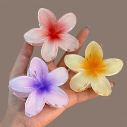 4PCS Fashion Women Flower Hair Clips Vacation Bohemia Egg Flower Hair Clips Barrettes Girls Large Hairpins Hair Accessories