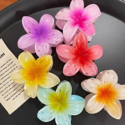 4PCS Fashion Women Flower Hair Clips Vacation Bohemia Egg Flower Hair Clips Barrettes Girls Large Hairpins Hair Accessories