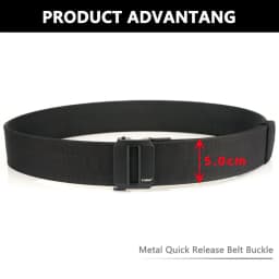 TUSHI New 2.0 Inch Thickened Gun Hanging Double-Layer Nylon Cloth Belt Versatile Outdoor Tactical Automatic Buckle Men's Belt