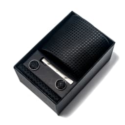 Holiday Gift Box 8 cm Tie Handkerchief Cufflink Clip Set For Men Brown Paisley Wedding Gravata Suit Accessories Fit Party