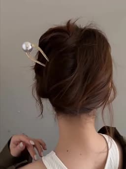 New Pearl Hairpins Korean U-shaped Metal Shell Hair Clip Pins Women Girls Hair Sticks Bun Maker Hair Styling Accessories Gifts