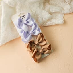 4pcs/set Grosgrain Ribbon Cute Bows Hair Clip For Kids Girls Solid Color Bowknot Classic Bubble Bow Hairpins Hair Accessories