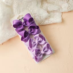 4pcs/set Grosgrain Ribbon Cute Bows Hair Clip For Kids Girls Solid Color Bowknot Classic Bubble Bow Hairpins Hair Accessories