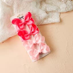 4pcs/set Grosgrain Ribbon Cute Bows Hair Clip For Kids Girls Solid Color Bowknot Classic Bubble Bow Hairpins Hair Accessories