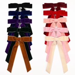 2Styles Velvet Bowknot Hair Clips for Women Elegant Sweat Double Bows Long Tassel Barrettes Hairpin Styling Korean Accessories