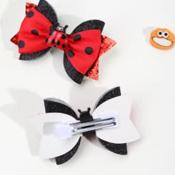 2 Pieces/pack Ladybug Pattern Hair Clips Hair Accessories for Girls Kids Hair Pin Headwear Hairbows Ideal Gift for Girls