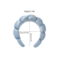 Vintage Velvet Cloud Hair Hoop for Women Girls Sponge Headband Wash Face Wristband Set Spa Bathroom Accessories
