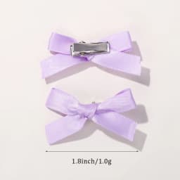 4/6/8/10Pcs Kids Sweet Solid Color Mini Bowknot With Hair Clip Baby Girls Ballet Style Ribbon Braided Hair Accessories Wholesale