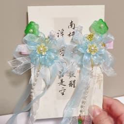 Cute tassel pearl flower hair clip for little girls