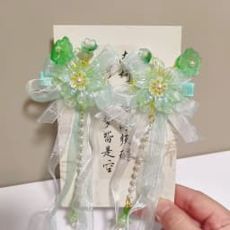 Cute tassel pearl flower hair clip for little girls