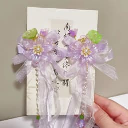 Cute tassel pearl flower hair clip for little girls