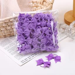 BABY BOWS 10Pcs New Color Grosgrain Ribbon Bows Elastic Hairties Hair Bands Girls Spring Head Rope Hair Accessories Wholesale