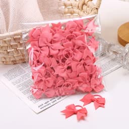 BABY BOWS 10Pcs New Color Grosgrain Ribbon Bows Elastic Hairties Hair Bands Girls Spring Head Rope Hair Accessories Wholesale
