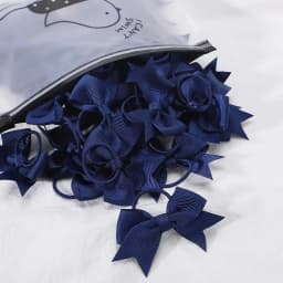 BABY BOWS 10Pcs New Color Grosgrain Ribbon Bows Elastic Hairties Hair Bands Girls Spring Head Rope Hair Accessories Wholesale