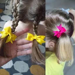 BABY BOWS 10Pcs New Color Grosgrain Ribbon Bows Elastic Hairties Hair Bands Girls Spring Head Rope Hair Accessories Wholesale