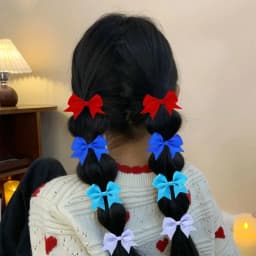 BABY BOWS 10Pcs New Color Grosgrain Ribbon Bows Elastic Hairties Hair Bands Girls Spring Head Rope Hair Accessories Wholesale