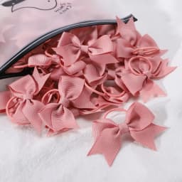 BABY BOWS 10Pcs New Color Grosgrain Ribbon Bows Elastic Hairties Hair Bands Girls Spring Head Rope Hair Accessories Wholesale