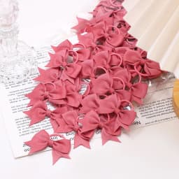 BABY BOWS 10Pcs New Color Grosgrain Ribbon Bows Elastic Hairties Hair Bands Girls Spring Head Rope Hair Accessories Wholesale