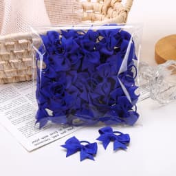 BABY BOWS 10Pcs New Color Grosgrain Ribbon Bows Elastic Hairties Hair Bands Girls Spring Head Rope Hair Accessories Wholesale