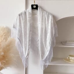 2025 New Spring and Summer Brand 110X110cm Retro National Style Velvet Jacquard Fringe Square Scarf Fashion Sunscreen Lady Shawl