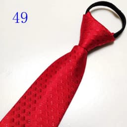 Zipper Ties for Men 8CM Neck Tie Solid Striped Polka Dots Silk Neckties Men's Automatic Zipper Tie Blue Lazy Ties
