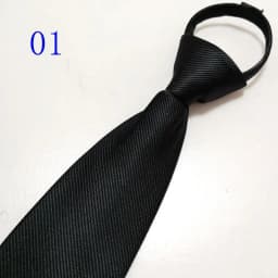 Zipper Ties for Men 8CM Neck Tie Solid Striped Polka Dots Silk Neckties Men's Automatic Zipper Tie Blue Lazy Ties