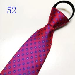 Zipper Ties for Men 8CM Neck Tie Solid Striped Polka Dots Silk Neckties Men's Automatic Zipper Tie Blue Lazy Ties
