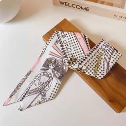 Fashion Printing Letter Hair Ribbons French Elegant Long Headband Bag Strap Accessories Girls Bow Knot Long Hair Scarf HairBand