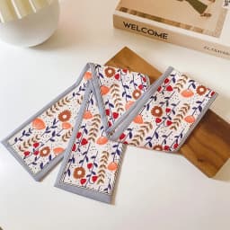 Fashion Printing Letter Hair Ribbons French Elegant Long Headband Bag Strap Accessories Girls Bow Knot Long Hair Scarf HairBand