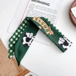 Fashion Printing Letter Hair Ribbons French Elegant Long Headband Bag Strap Accessories Girls Bow Knot Long Hair Scarf HairBand