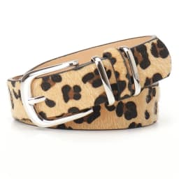 Fashion Metal Buckle Women's Belt Leopard Print PU Leather Waistband All-match Belt Matching