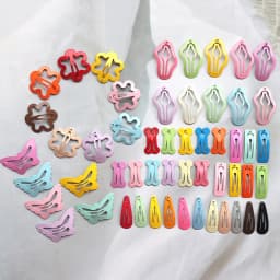 40Pcs Set New Paint Printing BB Clip Children's Broken Hairpin Metal Side Little Girl Hair Accessories Hairpin