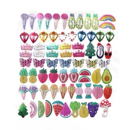 40Pcs Set New Paint Printing BB Clip Children's Broken Hairpin Metal Side Little Girl Hair Accessories Hairpin