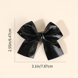 2Pcs Sparkling Bow Hair Clips PU Barrettes For Girl Kids Butterfly Leather Vintage Gold Silver Handmade Headwear Accessories