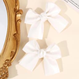 2Pcs Sparkling Bow Hair Clips PU Barrettes For Girl Kids Butterfly Leather Vintage Gold Silver Handmade Headwear Accessories