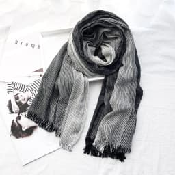 Cotton Linen Striped Scarf for Men Autumn Winter Men's Scarves Soft Warm Neckerchief Male Accessories Bufandas Shawls