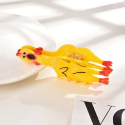 1pc Design a screaming chicken claw clip with diamond inlaid hair clip, funny shark clip clip decoration hair claw