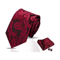 Men Business Tie Set Classic Plaid Dot Necktie Cufflinks Stripe Handkerchief For Wedding High Quality Formal Gravata Accessories